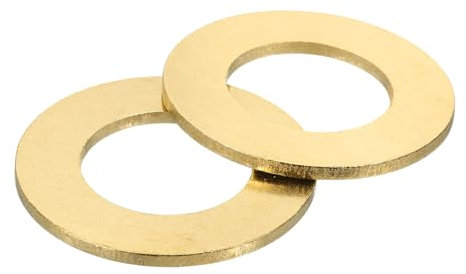 QUARKZMAN M30 Rondelle Plate, 2 Pcs Rondelles Plates à Anneau en Laiton 54mm OD 3mm Épais Joint d'Étanchéité en Métal pour Vis, Boulons, Écrous