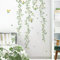 Tanlaby Hanging Vine Flower Wall Decals Green Plants Leaves White Floral Birds Wall Stickers Peel and Stick Wall Art Decor for Girls Bedroom Living Room Office TV Sofa Backdrop
