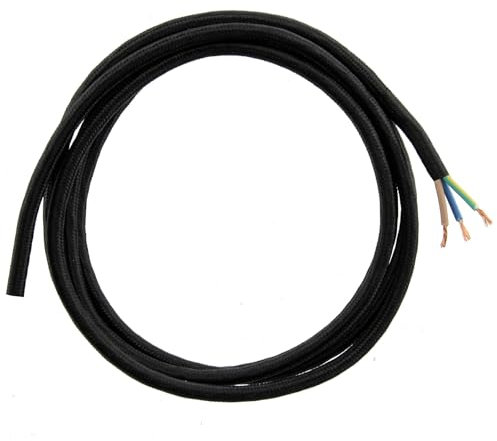 Spares2go 3 Core Iron Cord Plug Flex Lead Power Cable for Steam Generator Iron (2 Metres)