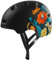 Crazy Safety Rampage Schwarze Blume | Fahrradhelm, Skateboardhelm, Inlinerhelm und BMX-Helm | Fahrradhelm für Männer, Frauen und Kinder | L (57-61cm) | Verstellbarer Helm für Skater und Radfahrer