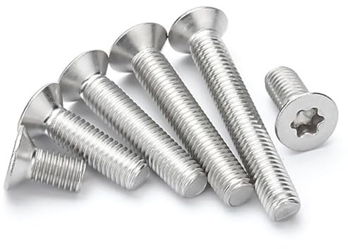 ORTAVA Lot de 100 vis à tête fraisée M3 x 12 mm, M3 Torx en acier inoxydable 304, vis à tête fraisée avec six pans creux/Torx (ISR/TX) selon la norme ISO 14581 / DIN 965, pour machines, appareils et