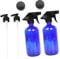 AUTSUPPL 2 Sets Glass Spray Bottles 500ml Refillable Empty Containers with Emulsion Pumps and Nozzles for Cosmetics Lotion Cleaning Essential Oils