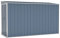 KOIECETA Anbauschuppen Wand Geräteschuppen Gartenhaus Gerätehaus Gartenschrank Gartenschuppen Fahrradhaus Schuppen Grau 118x288x178 cm Verzinkter Stahl