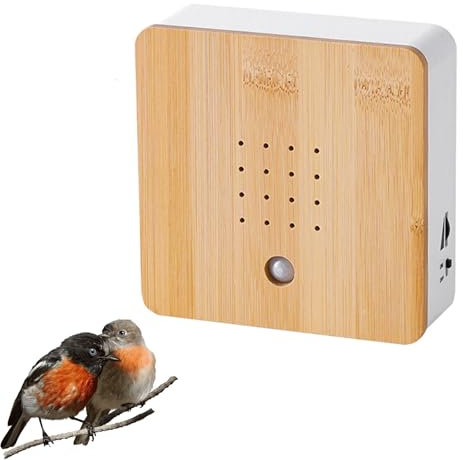 Vogelgezwitscher Box,Naturgeräusche Box Bewegungsmelder Vogelgezwitscher mit Wandhalterung Entspannender Vogelgesang & Waldquelle für Bad Spa Gäste WC