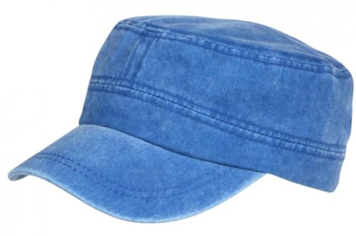 Nyls Création Armee Orange Cap Baumwolle Delave Retro Militär Fybil – Herren, blau, Einheitsgröße