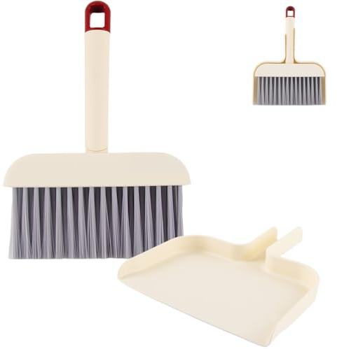 dellyy Mini Set di Paletta e Spazzola, Set di Kehrset Piccolo, Set di Scopa e Paletta, Set Portatile Mini Paletta e Spazzola, Set di Scopa da Tavolo e Paletta, Rimuovi la Polvere dalla Tua Scrivania