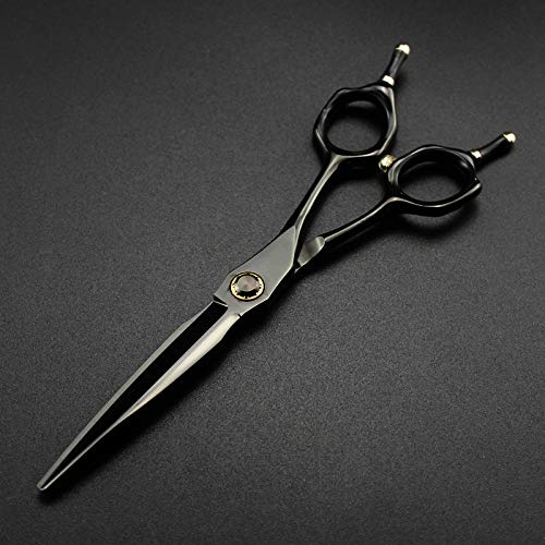 Professionelle Haarschneideschere, 6 Zoll, professionelle Haarschere aus Japan 440c mit schwarzem Lager, zum Schneiden von Friseurhaaren, zum Ausdünnen von Haaren, Friseurschere