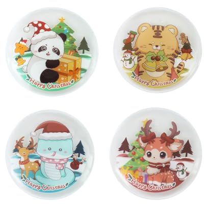 4er Set Taschenwärmer, Taschenheizkissen, Handwärmer Taschenwärmer wiederverwendbar, Winter Hand Taschen Wämer Wichtel Nikolaus Weihnachten Geschenk