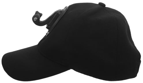 OSALADI Baseballkappe mit Verstellbarer Action Cam Halterung aus Atmungsaktiver Baumwolle Stabiler Schnellverschluss Kamerahut für Sport und Reisen Kompatibel mit Gopro Black