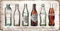 Coca-Cola - Bottle Timeline, Blechschild 25 x 50 cm