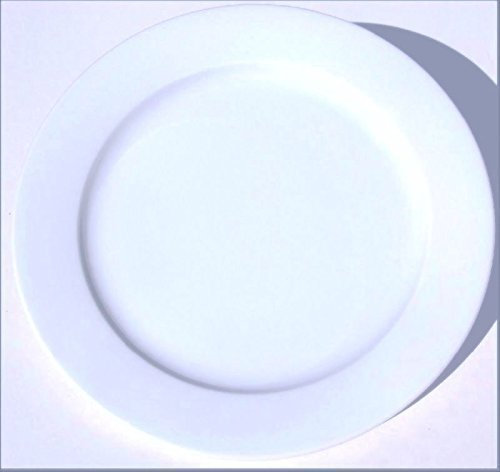 Bopla! White 27cm Porzellan grosser Essteller, Large Plate Dinner Plate Black and White Collection