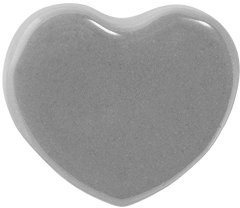 Nicola Spring Ceramic Cupboard Drawer Knobs - Heart Design - Grey - Pack of 12