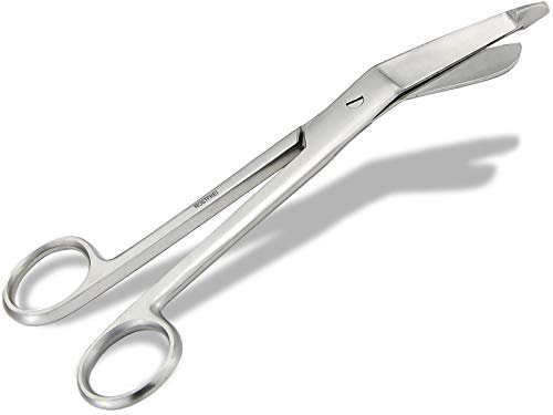 Verbandscheren RIESIGE AUSWAHL 10,5-20 cm aus rostfreiem Spezialstahl (18 cm, Schnittfläche: Gerade/Form: Seitlich)
