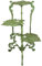 Casa Padrino Jugendstil Gusseisen Blumenetagere/Blumentisch Grün H. 80 cm - Gartenmöbel