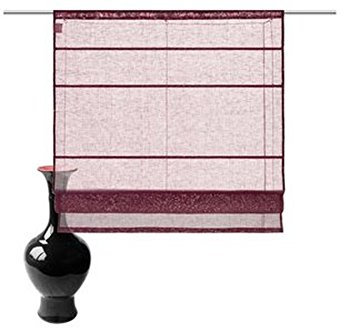 Gardinenbox.eu Raffrollo, Farbe Bordeaux, 1 Stück, My Home, Größe: ca. HxB: 140x45 cm, mit Universalband und Klettband, Lieferung inklusive Montageanleitung und Zubehör