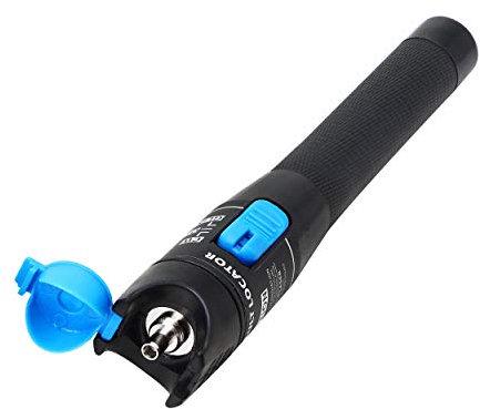 SinLoon Localizador visual de fallas, medidor de probador de cable de fibra óptica con lápiz de luz roja, equipo de prueba de cable adecuado para conector de 2,5 mm (1mW)