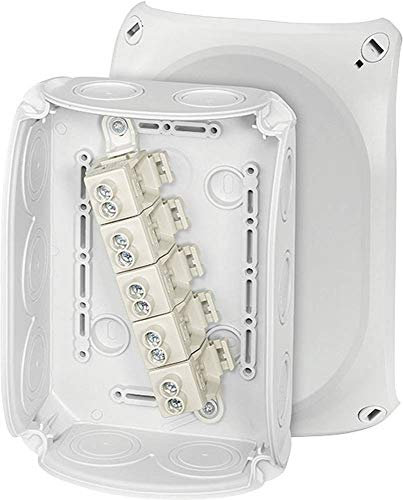 Hensel 62000010 Abzweigkasten (L x B x H) 77 x 180 x 130 mm Lichtgrau (RAL 7035) IP66 (Frontplattendichtung) 1 St.