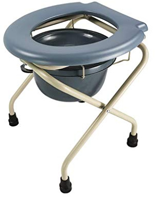 Toilettenstuhl,Toilettenstuhl Für Erwachsene,Faltbar Toilettenstuhl,Sichere Arbeitslast 100 kg (220.4 lb) Mit Töpfchen Ausgestattet