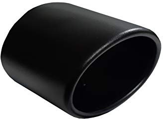 CARTUNER Auspuffblende oval schwarz 120x80mm Edelstahl Exclusiv Edition Black