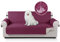 TAOCOCO Sofa Überzug, Sofabezug Wasserdicht Mit Gummiband，Wohnzimmer Anti-Rutsch Gepolsterter Sofaschutz für Haustiere, Katzen, Hunde, Spielende Kinder(Weinrot, 3 Sitzer)