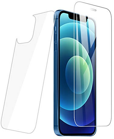 PaceBid 2 Stück Panzer Schutz Kompatibel mit iPhone 12 Mini Schutzfolie + Panzer Schutz Rückseite, Tempered Glass [9H Härte] [Anti-Fingerabdruck] [Ultra-klar] Displayschutzfolie für iPhone 12 Mini