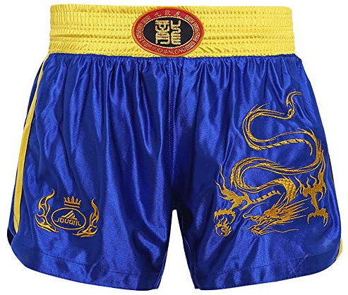 JTRHD Muay Thai Käfighose Erwachsene Kinder Sanda Kleidung Boxen Muay Thai Mixed Martial Arts Shorts Männer und Frauen kämpfen Dehnbar Elastisch (Farbe : Blue, Size : XL)
