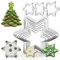 10 Pcs Hexagon Star Cookie Cutters, XCOZU Stainless Steel Cookie Cutters Shapes, Christmas Cookie Cutter Set for Xmas Tree Kids Biscuits Pastry Fondant Cake Decorating Tower（Non-Stick）