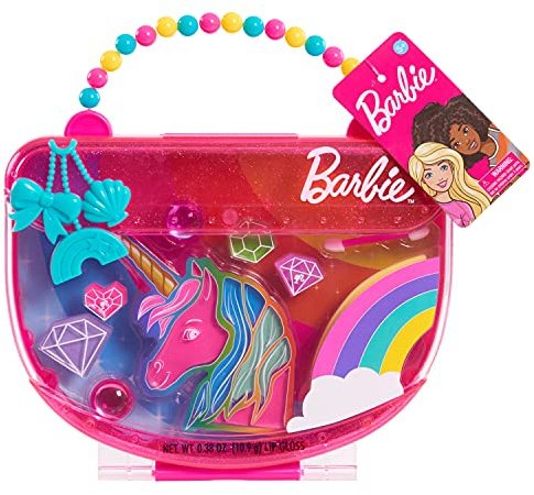 Barbie Purse Perfect Makeup Case, 9-piece Kids Pretend Play Makeup Set, Kids Toys for Ages 5 Up by Just Play