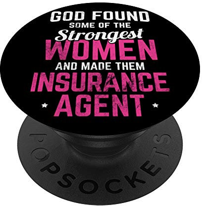 Insurance Agent Versicherungs-Maklerin Versicherung PopSockets PopGrip: Ausziehbarer Sockel und Griff für Handys/Tablets mit Tauschbarem Top