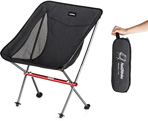 Naturehike Campingstuhl Tragbarer Faltstuhl Ultraleichter Klappstuhl mit Tragtasche,Leichtgewichtiger Angelstuhl Schnell Demontage und Montage,zum Camping Picknic Outdoor