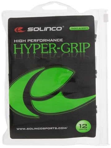 Solinco Hyper Extra Tacky Tennis-Overgrip, Weiß, 12 Stück