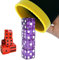 MEISHUNUK Dice Stacking Cup(Black) Set with 4 Pcs 19mm(Puple) and 5 Pcs 18mm(Red) Standard 6 Sided Dices, with Storage Bag-Magic Tricks Instruction