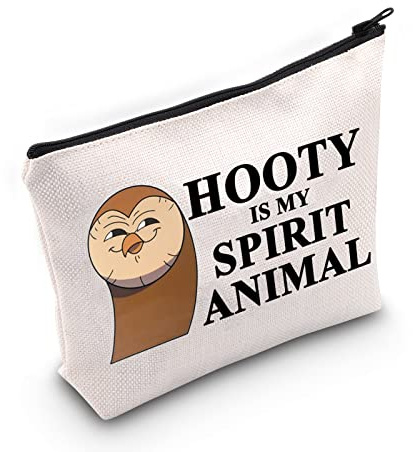 WZMPA Kosmetiktasche mit Eulen-Motiv, für Fans von Hooty is My Spirit, mit Reißverschluss, für Frauen und Mädchen