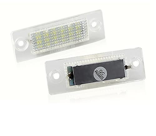 Zuyejuu 2PCS 12V LIGHT Car License Number Plate Light Lamp Fit For VW Touran Golf Caddy Jetta MK5 T5 Passat Cimousint Fit For SKODA Superb