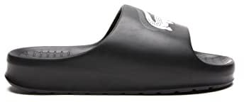 Lacoste Homme Serve 2.0 Evo Synthetic Colour Block Slides Sandale, Noir et Blanc cassé, 40.5 EU
