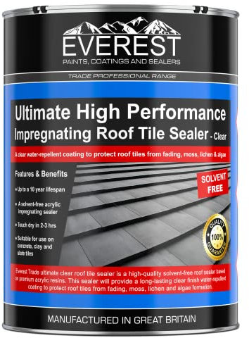 Everest Trade - Ultimate Roof Tile Sealer - Clear - Impregnating Formula (Clear, 20 litre)