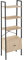 tectake® Industrial Leiterregal mit 4 Ebenen + Schrankfach, Regal schmal 57,5x34x173cm, Bücherregal Wand, als Raumteiler Regal, Küchenregal Wand, Nischenregal - Industrial Holz hell, Eiche Sonoma