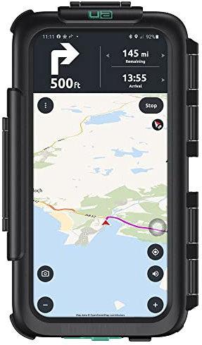 Ultimateaddons IPX5 Rated Waterproof and Shock-Resistant Tough Case Handlebar Kit for iPhone 12 Pro Max : Motorcycle Mount with Touchscreen Compatibility and Seamless Photo Capture