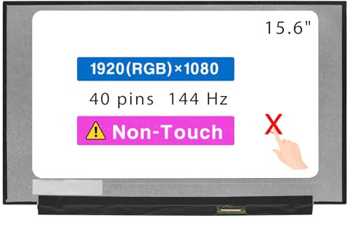 15.6 Screen Replacement for Dell G15 5510 5511 5515 5520 5525 P79F P79F001 FHD 1920x1080 40 pin 144Hz LCD Non-Touch Screen Display Panel