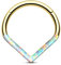 CM Crareesi Mania V-Form Septum Piercing Ring Gold 16G Opal Daith Piercing Schmuck 316L Chirurgenstahl Hoop Ohrringe Nasenringe Septum Creolen Daith Helix Conch Piercing Schmuck (Gold-10mm)