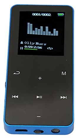 Reproductor de MP3 de 8 GB, Reproductor de Música Digital Bluetooth Portátil, Grabación, Juegos, Libros Eléctricos, Música, Reproductor de MP4 Portátil con Diccionario de (Azul)