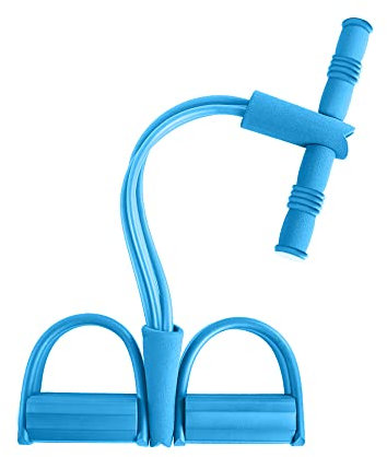 4 Tubes Sportgerät Pedal, Multifunktions-Leg-Exerciser, Sit-Up Trainingsgeräte Bodybuilding Expander Fitnessgeräte für zuhause für Abnehmen Training Yoga (Blau)