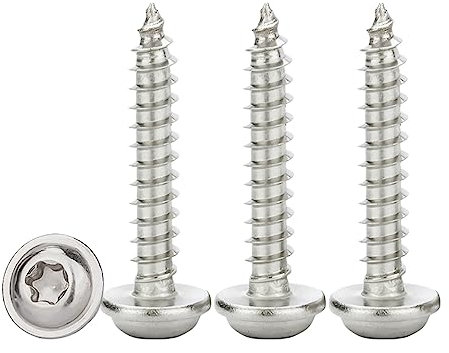 Drenky Vis a Bois Inox M3x16mm,50 Pièces Vis à Tôle Autoforeuse avec Rondelle Acier Inoxydable A2 V2A Vis Autotaraudeuse à Tête Plate Dureté élevée,Filets Métriques Standard