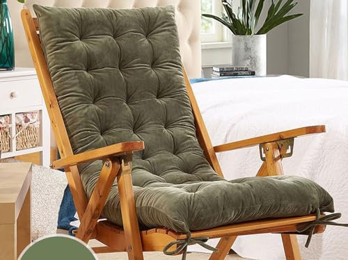 Kissen Für Gartenmöbel, Gartenstuhlauflagen, Hochlehner Auflage, Sitzkissen, Gartenstühle Sitzauflagen, Verdicktes, Rutschfestes Liegepolster, Schaukelstuhl-Entspannungsmatte Für Den Garten Hinterhof