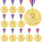Caydo 12-Stücke-Volleyball-Medaillen Goldene Metallmedaillen für Auszeichnungen für Kinder Erwachsene Bevorzugungen für Volleyball-Sport-Spiele-Party, 5 cm