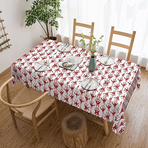 CarXs Blutige Handabdrücke Tischdecke - einseitig bedruckt, perfekt zum Schutz und Dekorieren Ihres Esstisches