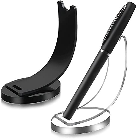 MOLERRI 2 StüCk Elektronischer Stift Halter Aus Acryl, Bleistift Ausstellung StäNder, FüLlfeder Halter, Kugelschreiber, Stift Durchsichtiger StäNder, PräSentation StäNder, Stift Organizer