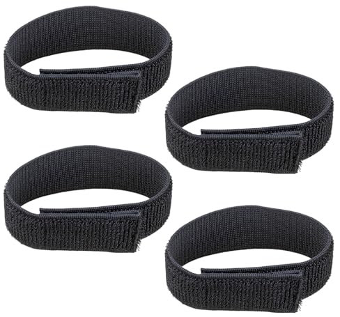 Sangle Elastique avec des Bandes Anti-dérapantes, 2 Paires de Clips de Vélo Hautement Elastiques pour Pantalon de Cyclisme, Bottes, Chemisiers, Randonnée, Camping, Pêche