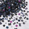 Resin Nail Charms, 400PCS Multi Shapes Flower Bow Bear Moon Heart Nail Art Rhinestones, DIY Crafts Jewelry Accessories (Black)