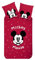 Disney Renforcé Wende Bettwäsche 135x200cm Mickey Mouse Minnie Schleife Rot Weiß Wende Reißverschluss